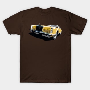 1970s Lincoln Continental in gold T-Shirt